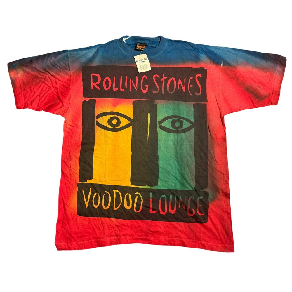 Vintage NWT 1994 Rolling‎ Stones Voodoo Lounge Tour Shirt Brockum Tie Dye XXL